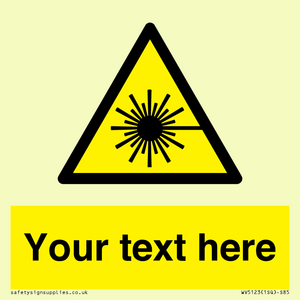 Custom Laser Hazard Sign